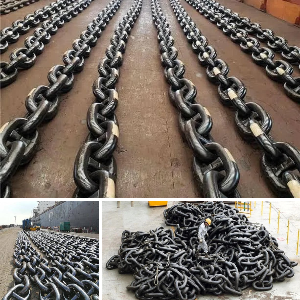 Big Stainless Steel Anchor Chain 8mm Studlink Anchor Chain Studless Offshore Mooring Chain