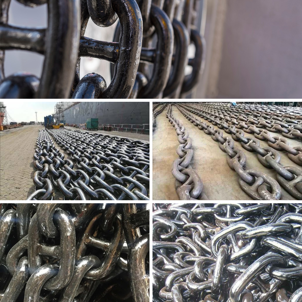 Big Stainless Steel Anchor Chain 8mm Studlink Anchor Chain Studless Offshore Mooring Chain
