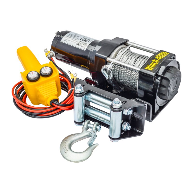 12v Small Electric Car Winch 2000lbs Electric Boat Anchor Hoist Winch With Wireless Remote for Car