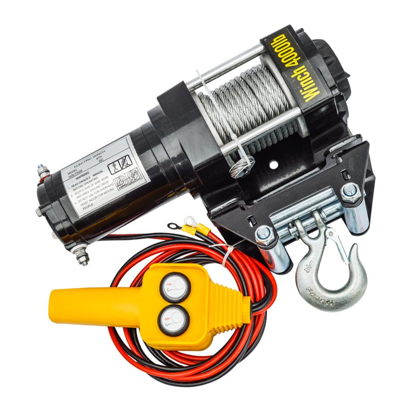 12v Small Electric Car Winch 2000lbs Electric Boat Anchor Hoist Winch With Wireless Remote for Car