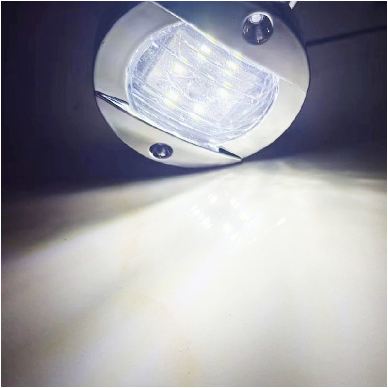 Factory Wholesale 6LED Round LED Stern Anchor signal Light Interior Cabin Courtesy White Blue Green Color for Marine Boat Yacht