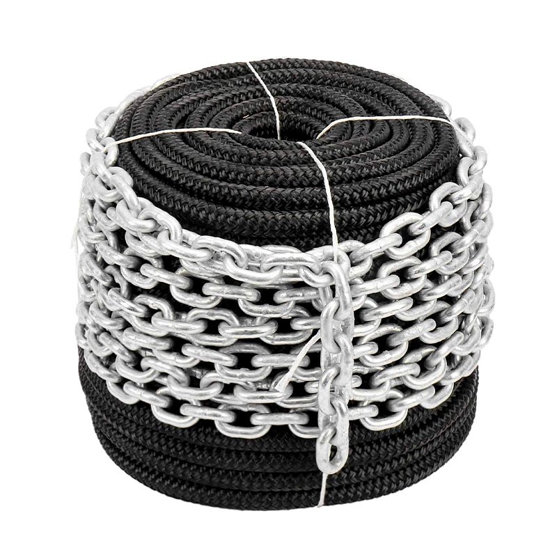 Factory 1/2 Inch X 100 FT Nylon Anchor Line with Hook Thimble 13mm*30.5m Boat Dock Rope Marine Supplies
