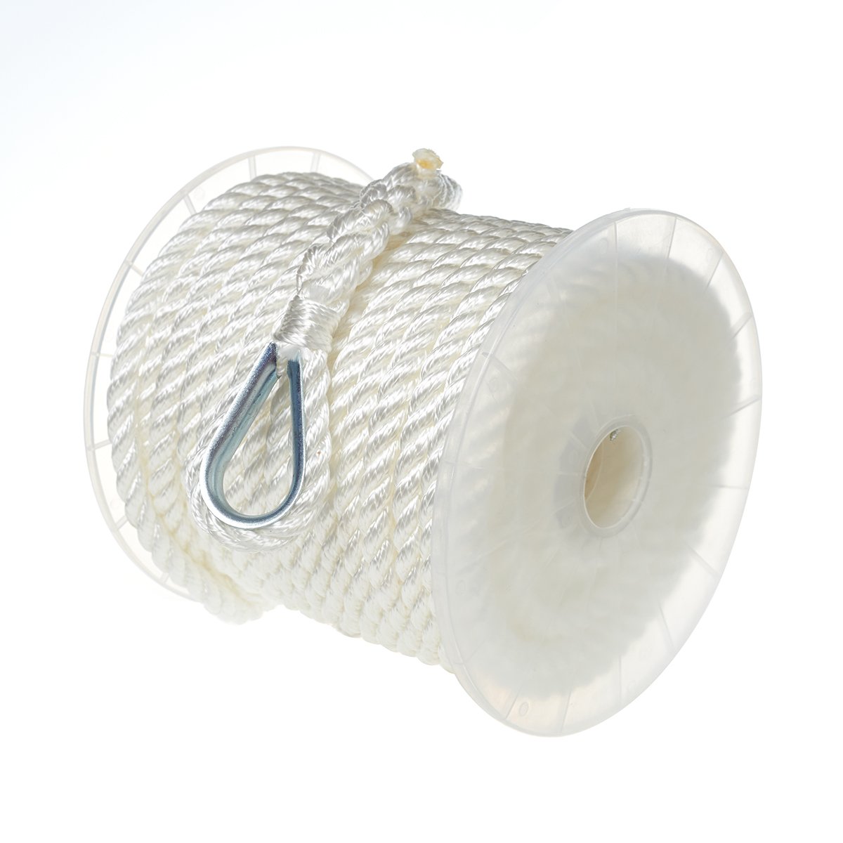 Factory 1/2 Inch X 100 FT Nylon Anchor Line with Hook Thimble 13mm*30.5m Boat Dock Rope Marine Supplies