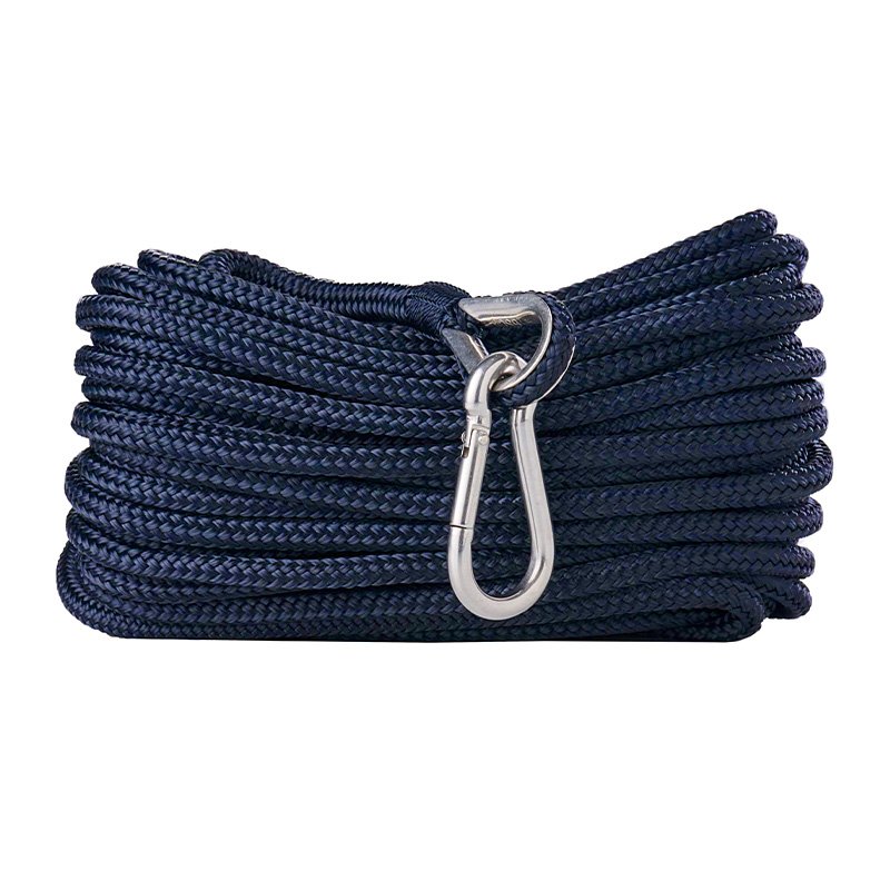 Factory 1/2 Inch X 100 FT Nylon Anchor Line with Hook Thimble 13mm*30.5m Boat Dock Rope Marine Supplies