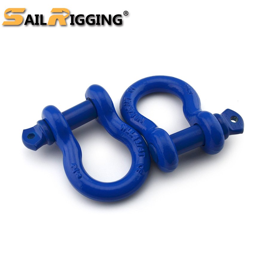 Heavy Duty U.S. Type Galvanized Steel Forged Screw Pin Anchor Bow Lifting Marine Rigging Shackle 5/8 Bow Shackle 7/16
