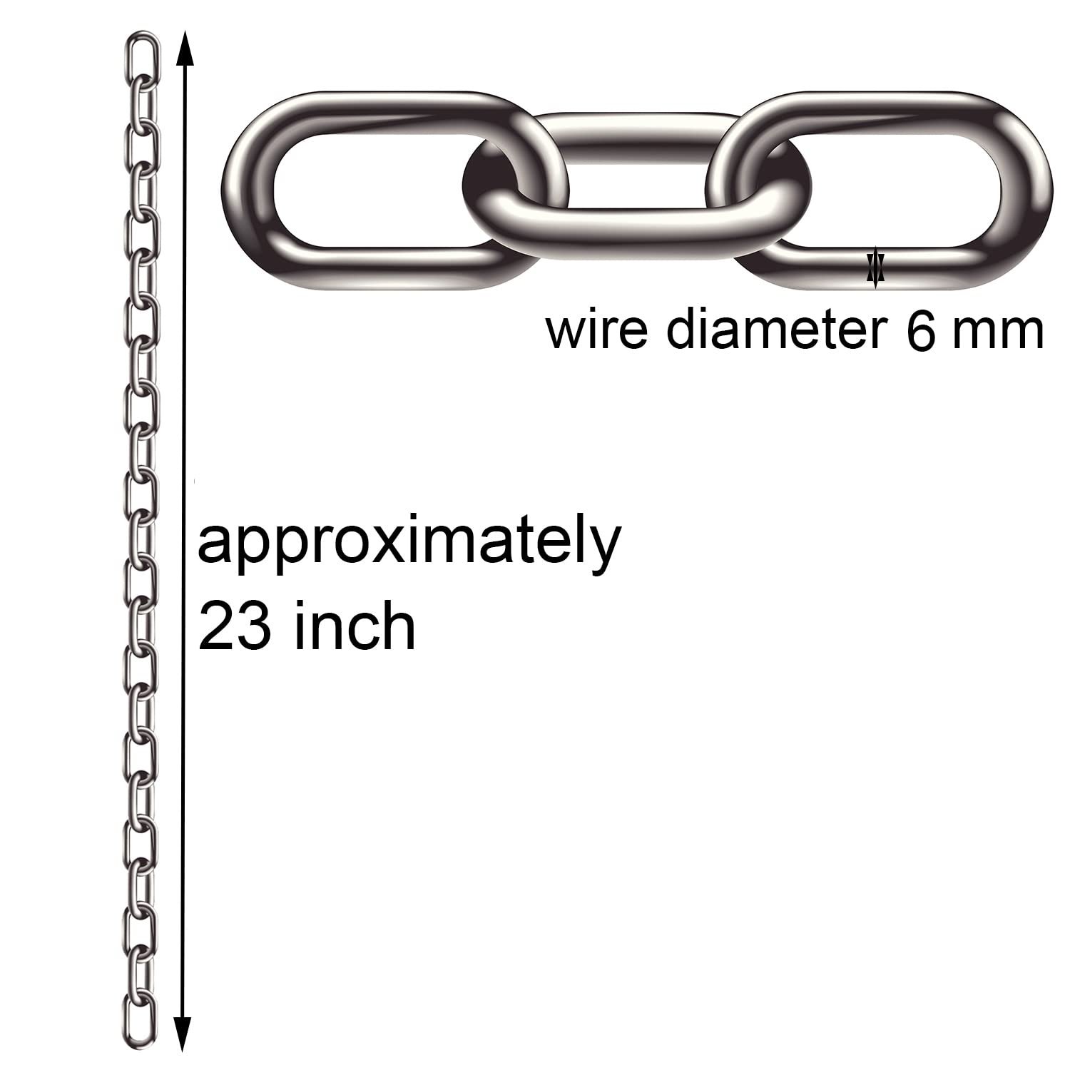 Stainless Steel DIN764 Standard Anchor Chain 4mm 12mm Medium Link Chain for Lifting