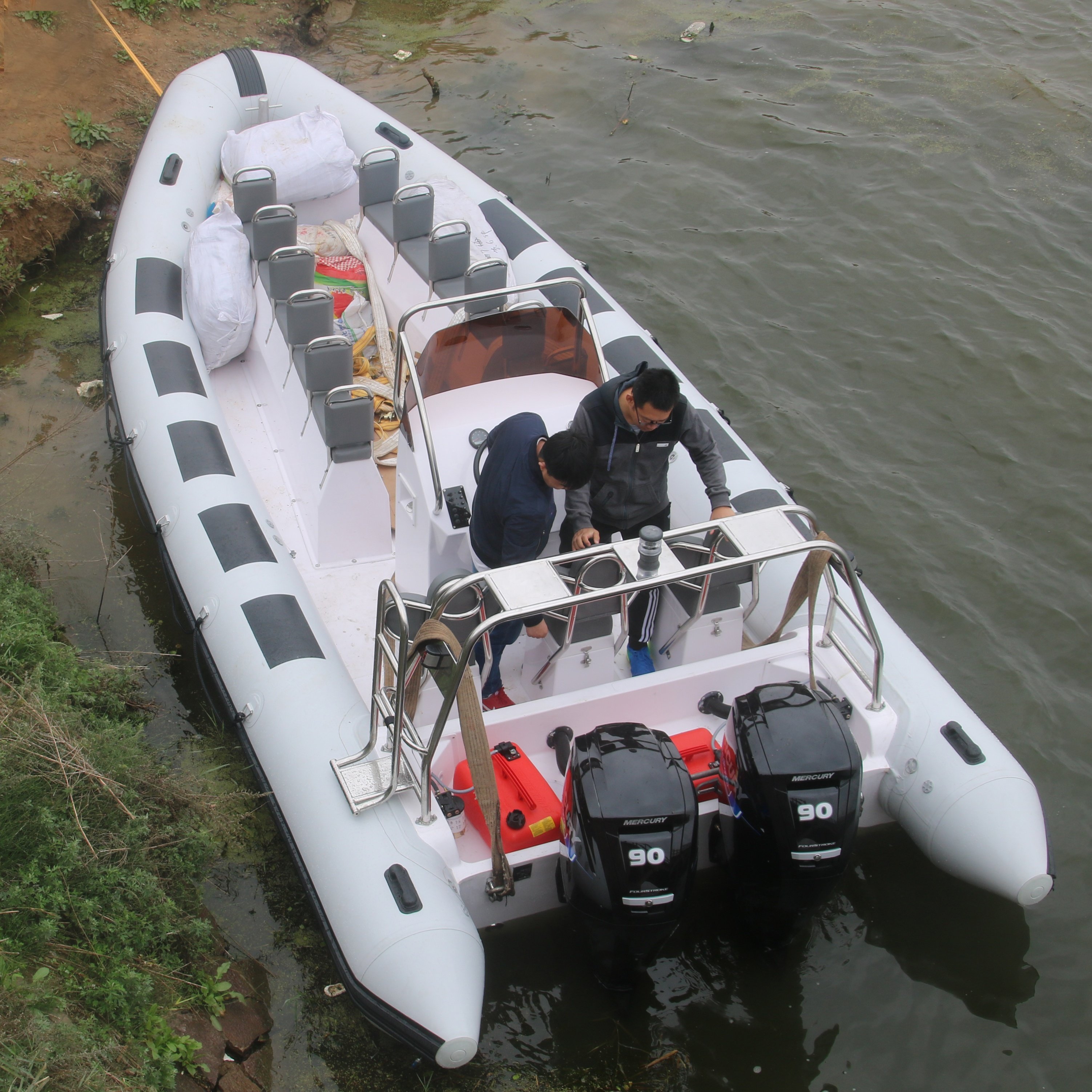 Goboat RIB700B 7.0M 23FT Goethe Factory Direct Sale 20ft Center Console FRP Inflatable Fishing Boat for Sale RIB700B