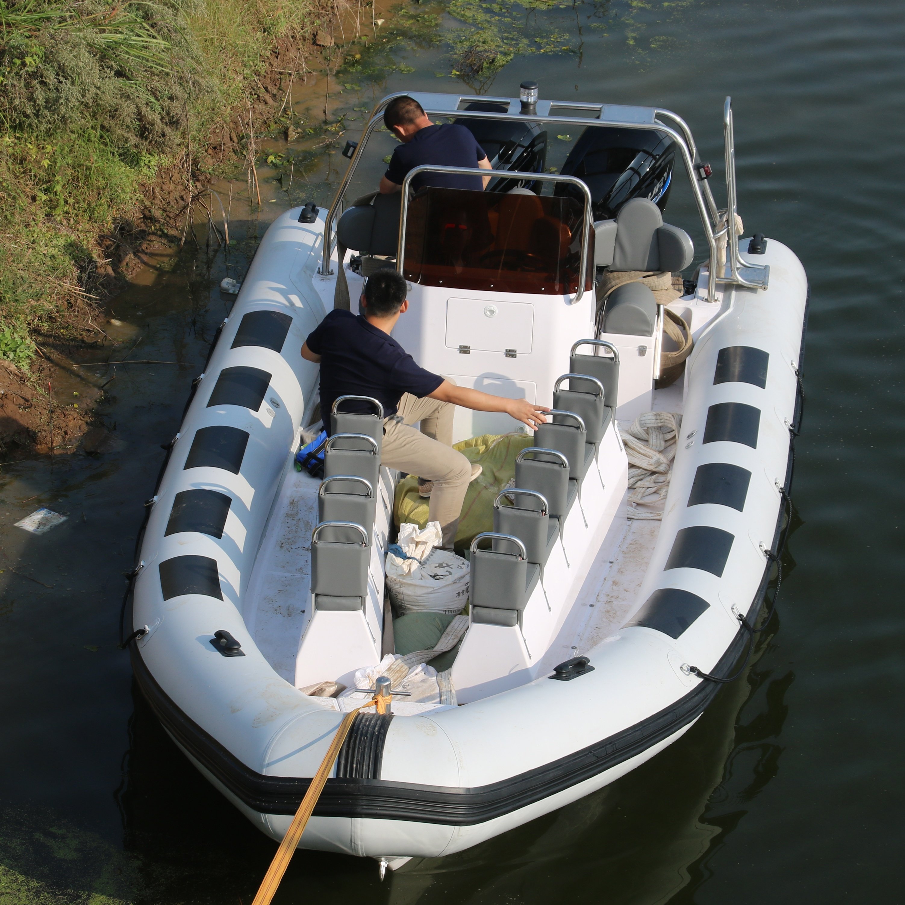 Goboat RIB700B 7.0M 23FT Goethe Factory Direct Sale 20ft Center Console FRP Inflatable Fishing Boat for Sale RIB700B