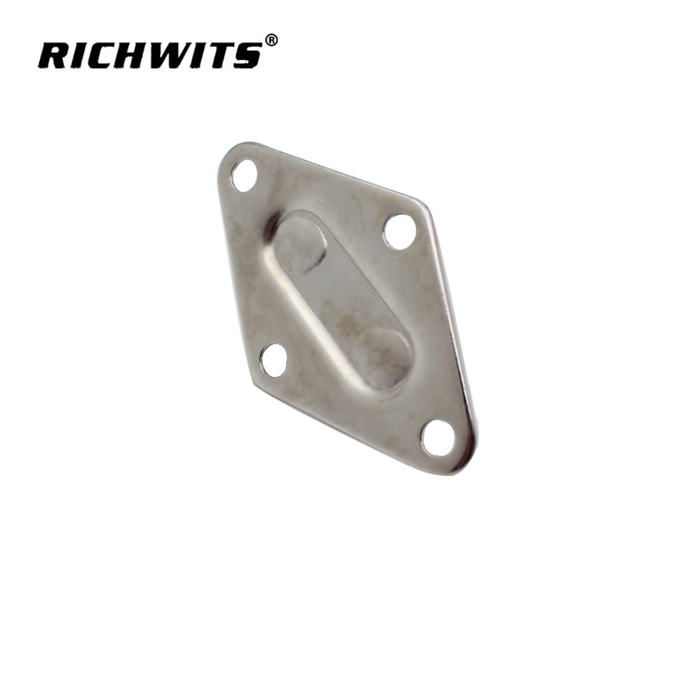 Stainless Steel Marine Boat Ceiling Wall Mount Hook Heavy Duty Anchor Diamond Pad Eye Plate