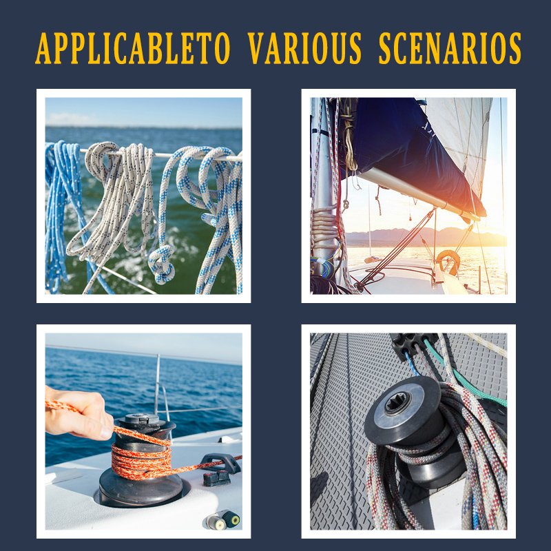 Double Braided Sailing Ropes on a Ship for Sale Yacht Rope Rope Used in Sailing for Raising and Lowering a Sail