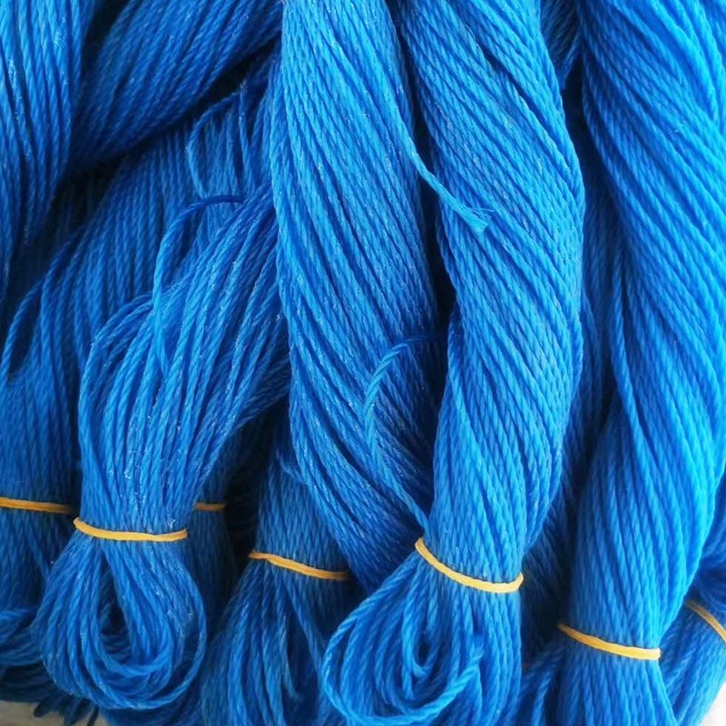 6mm 8mm Yellow Blue 3 Strand Twisted Pp Ropes Pe Rope for Fishing Packing Net Rope With Plastic Bag Packed