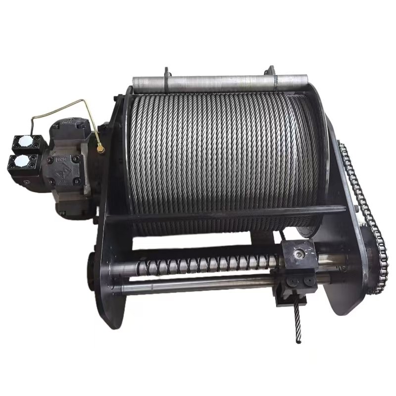 10000/11000/12000 Lbs Pounds 5T 5000kg Fishing Marine Boat Used Hydraulic Winch with Synthetic Rope Guide for Sale