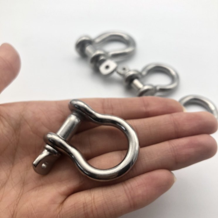 Factory (M4-M32) Rigging Shackle AISI304/316 Stainless Steel Bow Shackle for Anchor Chain