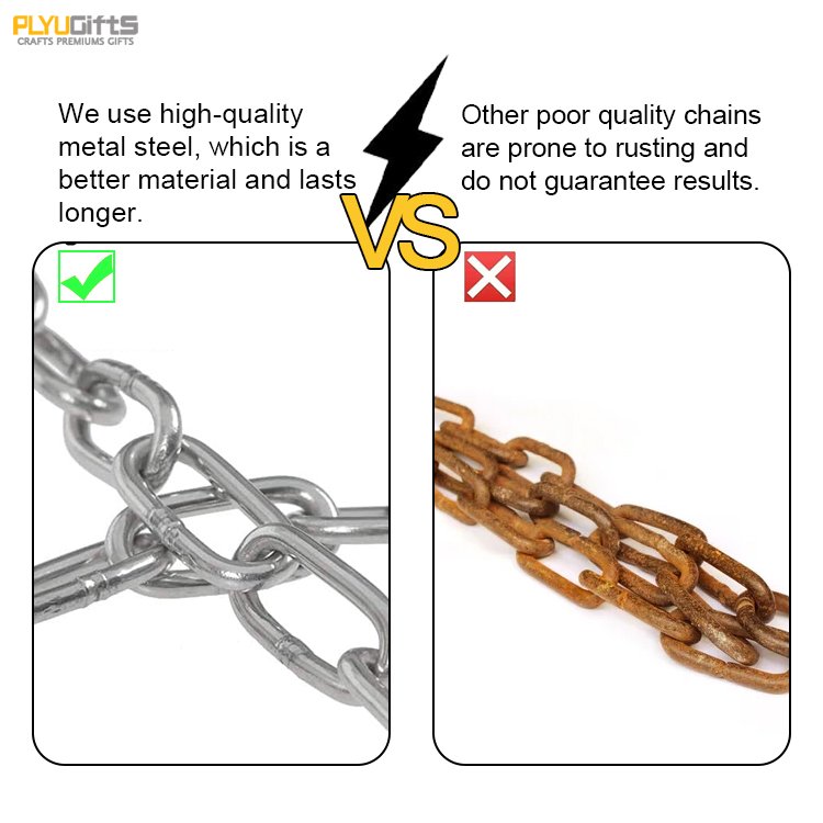 Thick Type 3/16 Inch Stainless Steel Chain Durable Swing Plain Plating Link Chains for Hanging