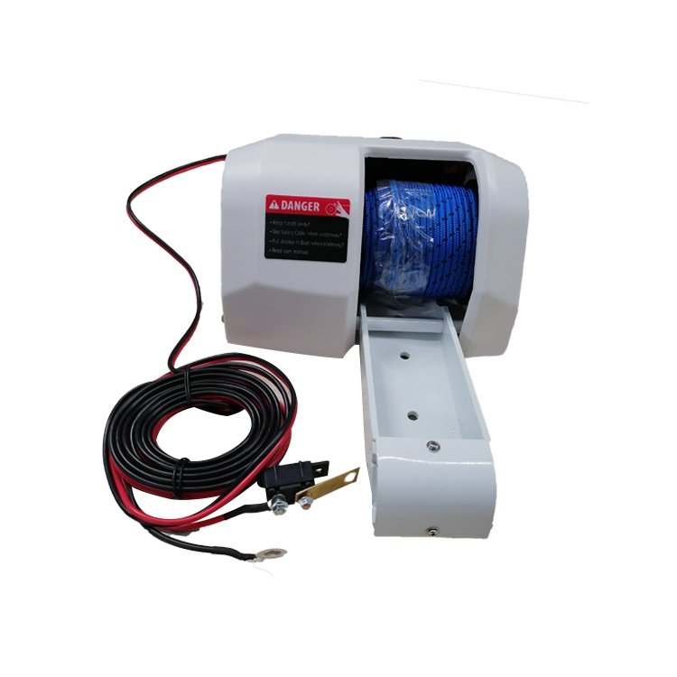 12V Electric Boat Anchor Winch Standard Fishing Anchor Winch Windlass for Sea Water 35Lb Marine Boat Electric Winches GDYAC35SW