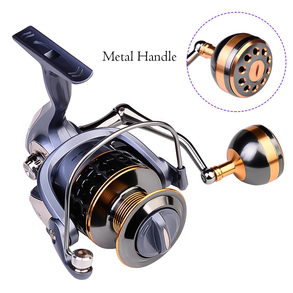 Hot Sale 2000-7000 Series High Quality Metal Spool Fishing Spinning Reel Long-distance Stainless Steel Handle Line