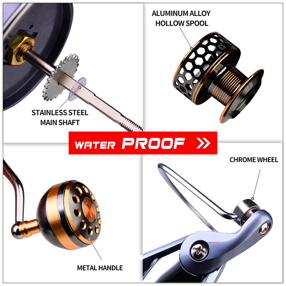 Hot Sale 2000-7000 Series High Quality Metal Spool Fishing Spinning Reel Long-distance Stainless Steel Handle Line