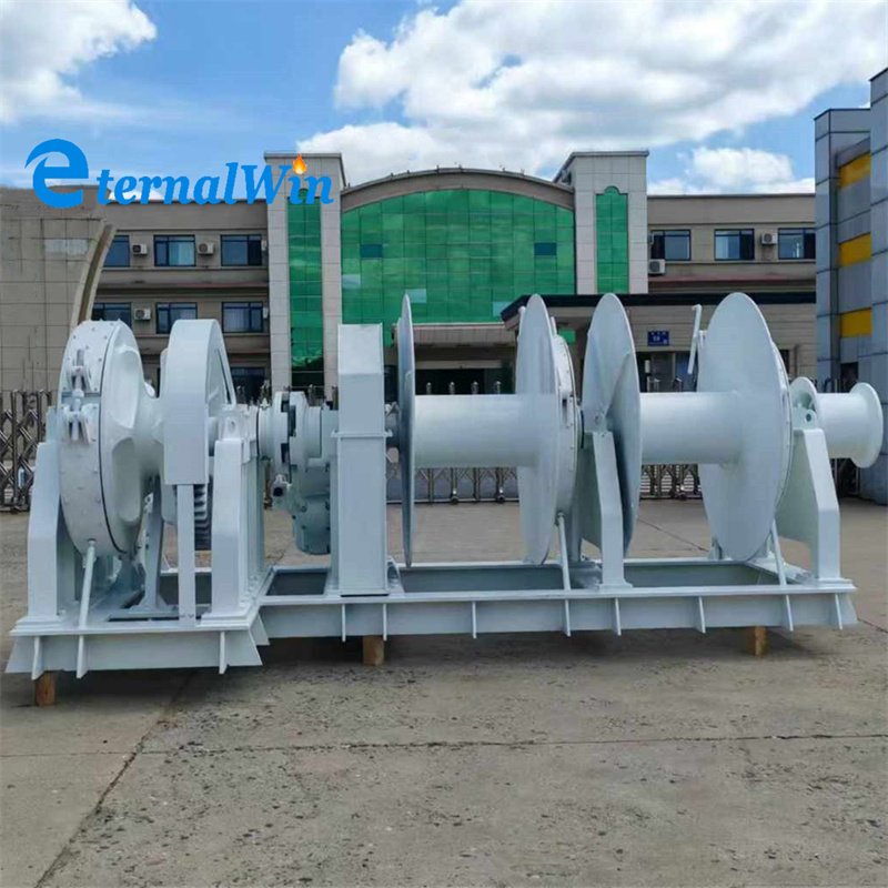 OEM Marine Deck Diesel Hydraulic Towing Anchoring Windlass Boat Shipyard Slipway Electric Anchor Mooring Winch for Barge/Vessel