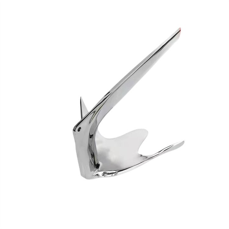 Bruce Claw Anchor Marine Boat Parts with Shackle Mirror Polished Heavy Duty Yacht Mooring on the Beach