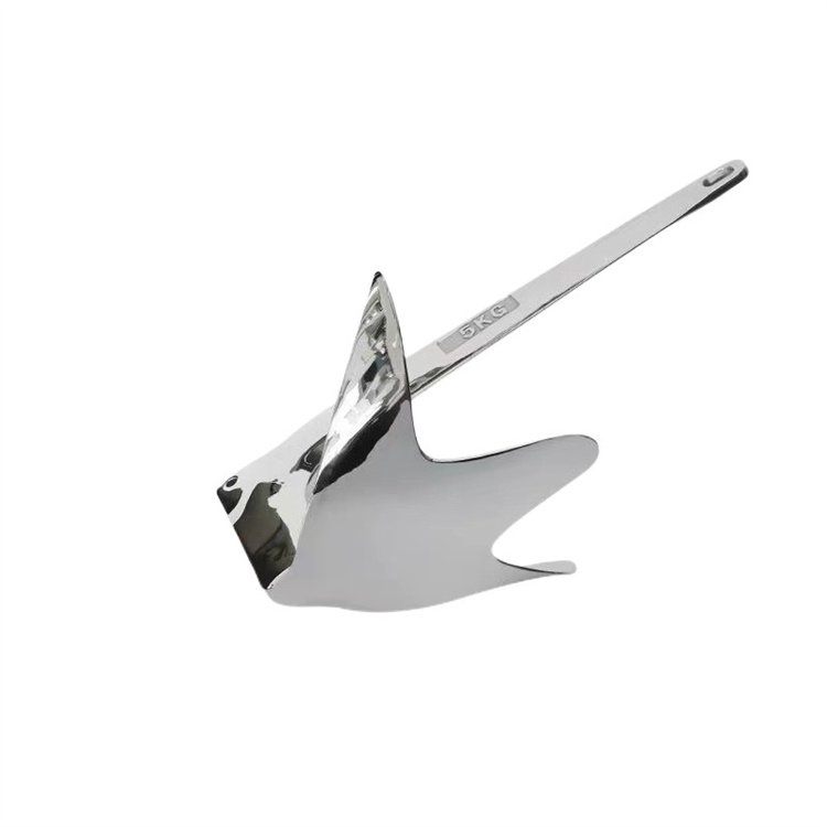 Bruce Claw Anchor Marine Boat Parts with Shackle Mirror Polished Heavy Duty Yacht Mooring on the Beach