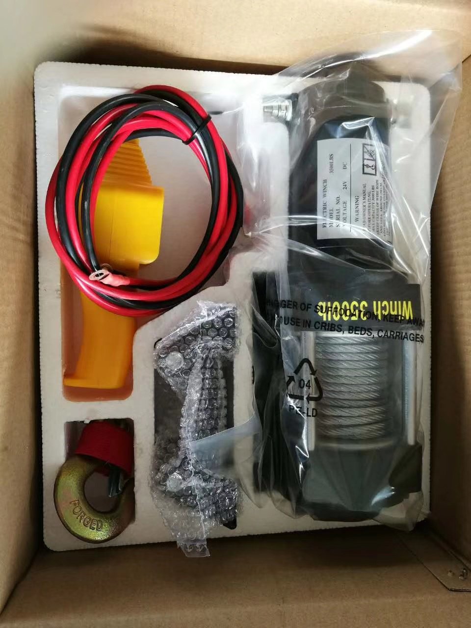 3000lbs Pull Auto 4x4 Anchor ATV/UTV 12V 24V 48V Small Electric CRANE Winch 3000lbs Mini 12v Electric Winch Hoist, 3000Lbs