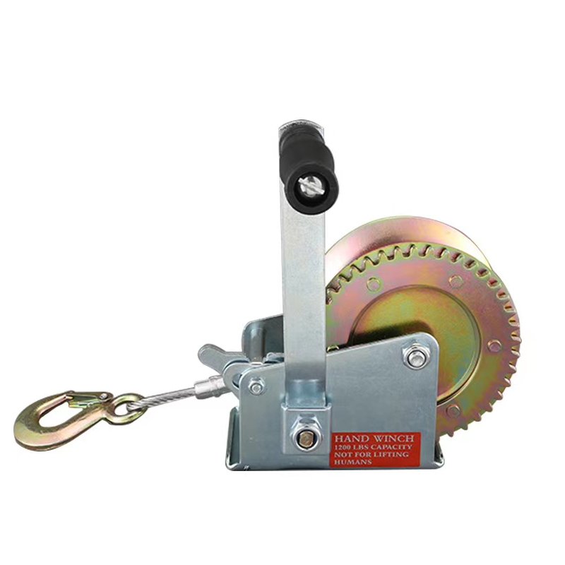2600lbs With 8m Wire Rope and Hook Hand Winch Crank Non Self-locking Capstan Mechanical Devices Hand Tool Lifting