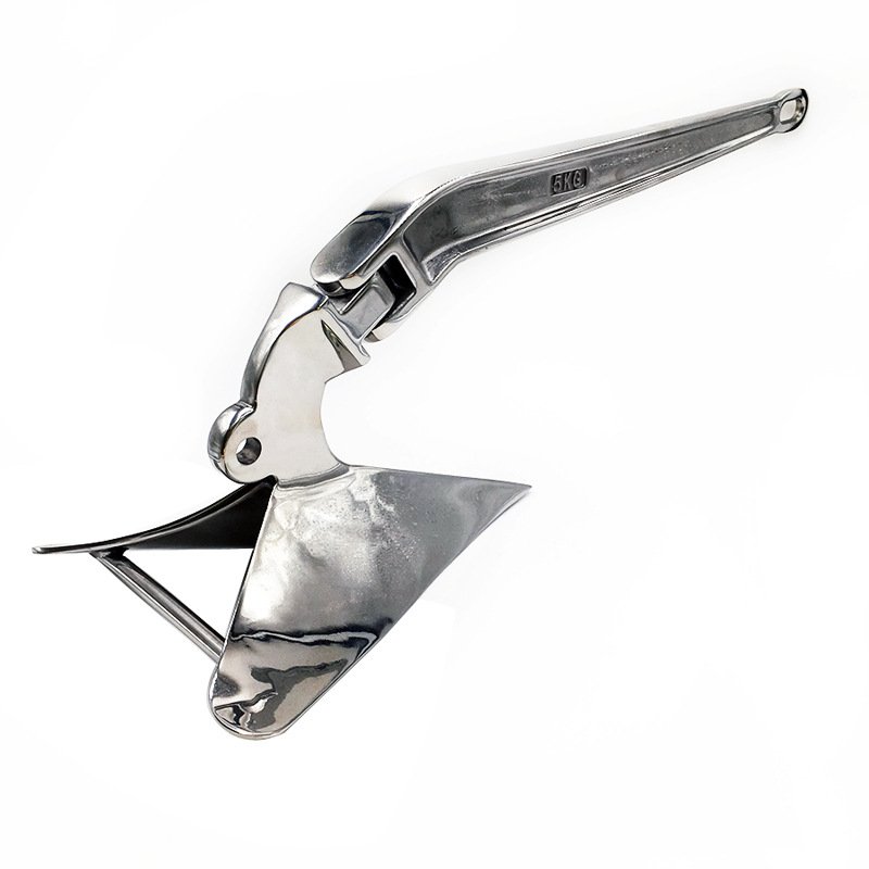 2023 Hot Sell Marine Boat Anchor 316 Stainless Steel Mirror Polished Plough Anchor
