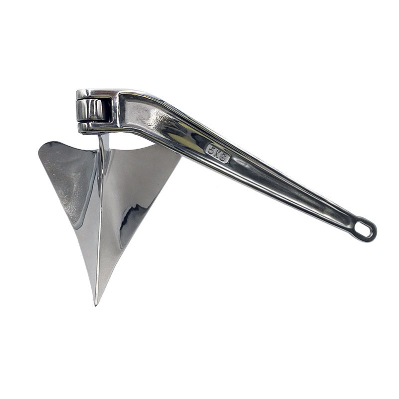 2023 Hot Sell Marine Boat Anchor 316 Stainless Steel Mirror Polished Plough Anchor