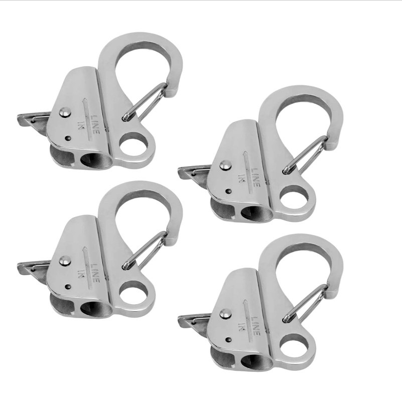Boat Anchor Hook Sliding Hook Quick Release Stainless Steel Boat Anchor Hook Clips for 3/8'' - 5/8'' Rope