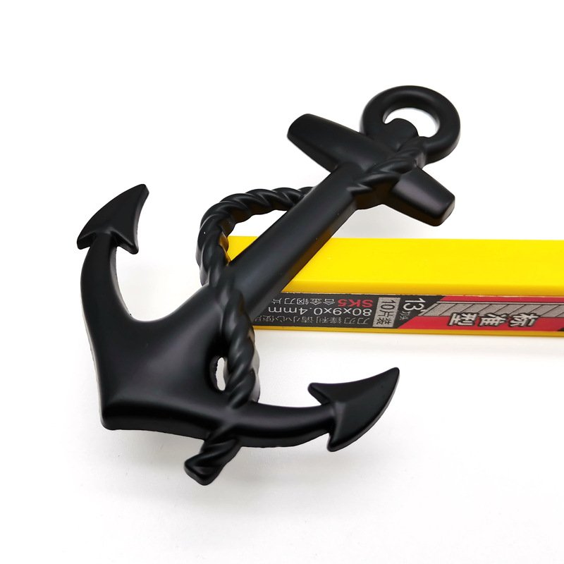 3D Metal Car Stickers Boat Anchor Hooks Navy Emblem Cross Badge Pirate Ship Car Body Sticker Auto Accessories Styling Decoration