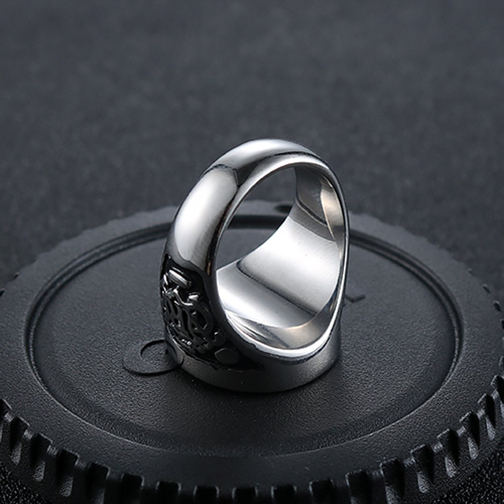 DICAYLUN Fashion Jewelry Men's Jewelry Accessories Vintage Stainless Steel Ring Pirate Boat Achor Silver Men Ring