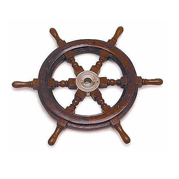 Decoration Wooden Ship Wheel Handmade Antique Steering Decorated With Brass Inlay Nautical Wooden Designer Ship Wheel Wall