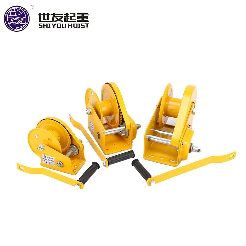 1200lbs Electric Winch Hand-Operated Cable Manual Winch with Wire Rope for Boat Electric Hand Towing Winch