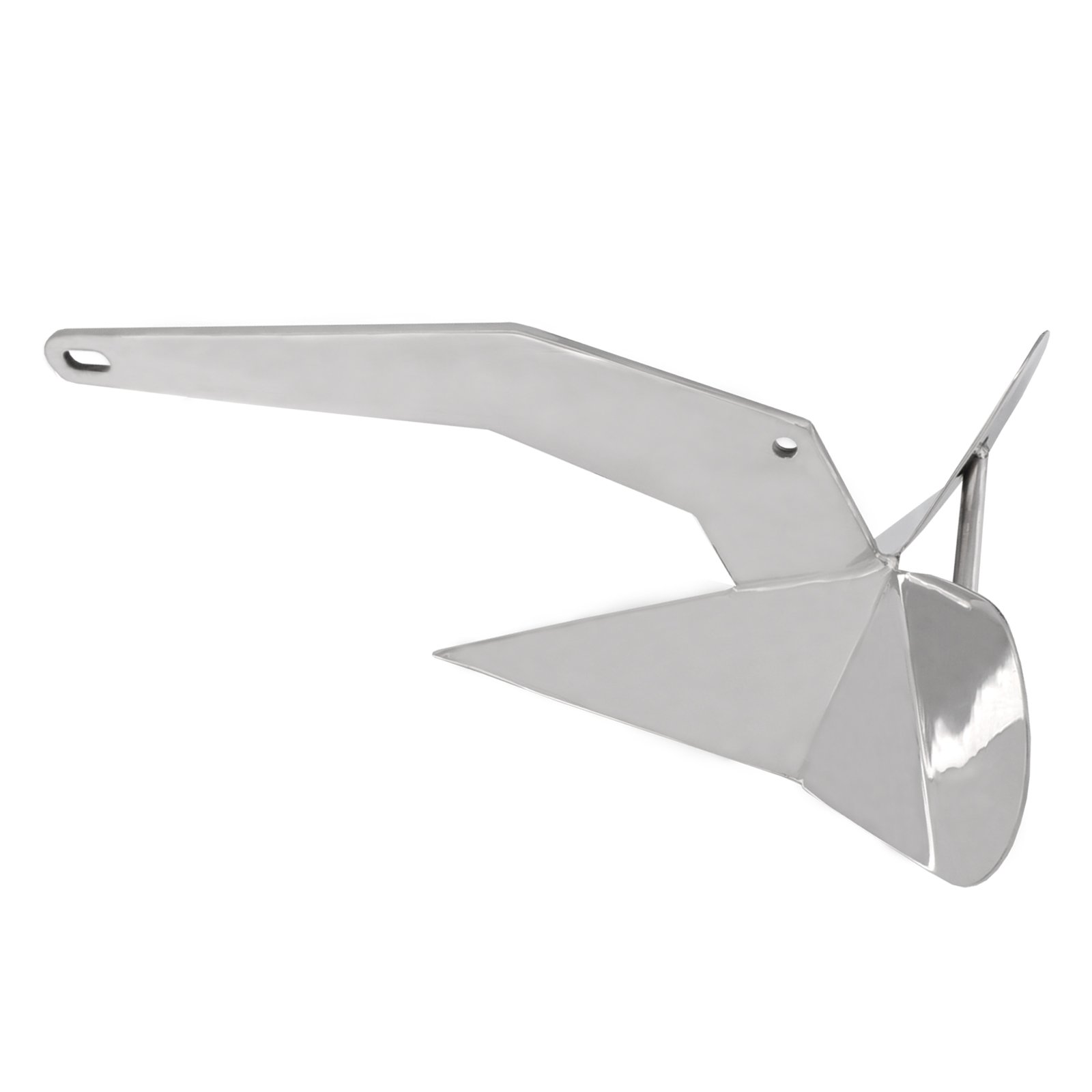 ISURE MARINE Hot Dipped Galvanized Steel Boat Anchor 17.5lb(8kg) Delta Anchor Triangle Plow Anchor Heavy Duty Grade Polished