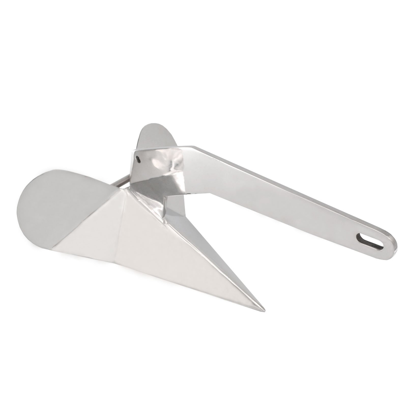 ISURE MARINE Hot Dipped Galvanized Steel Boat Anchor 17.5lb(8kg) Delta Anchor Triangle Plow Anchor Heavy Duty Grade Polished