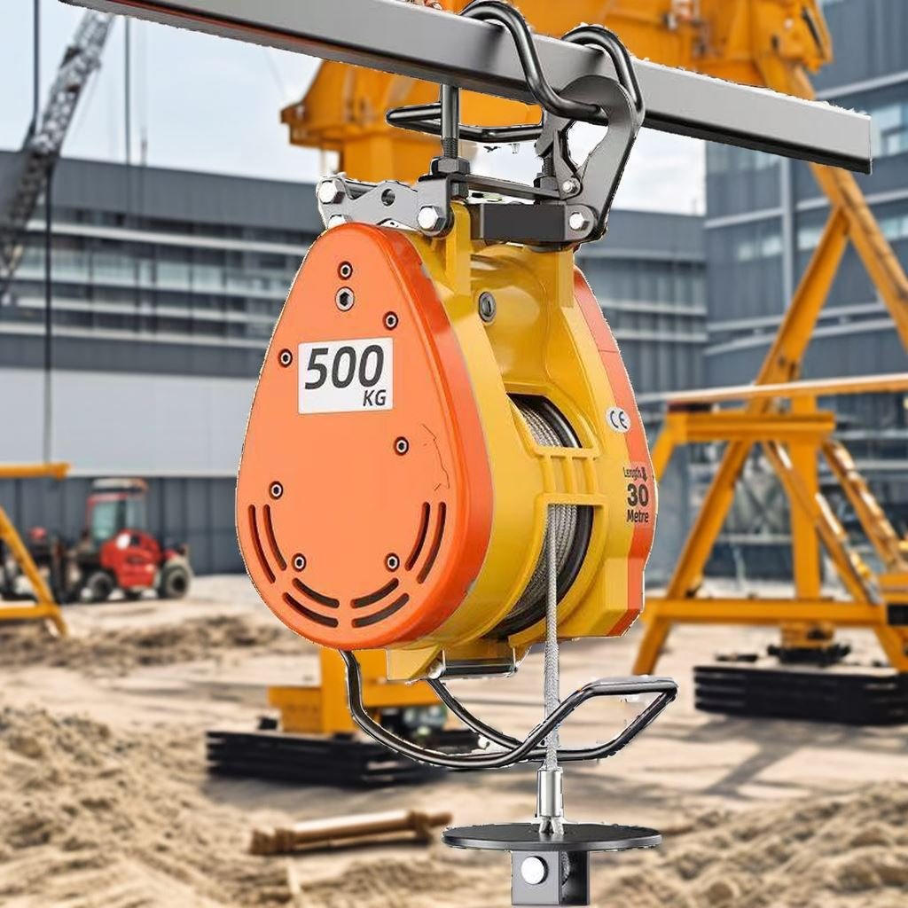 jm Mini Electric Winch with Steel Wire Rope 160kg-300kg Capacity for Cranes Boats Autos-Model JK