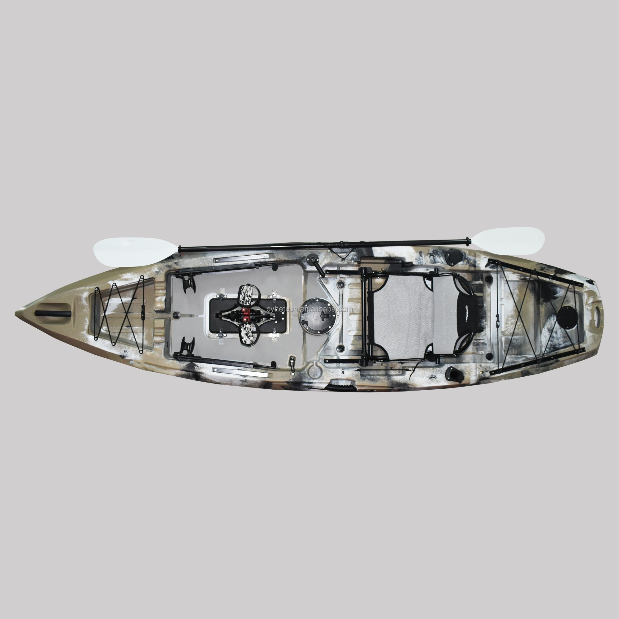 Rowing Boats for Fishing HDPE Plastic Bike Pedal Powered Ocean Rigid Kayak for Fishing