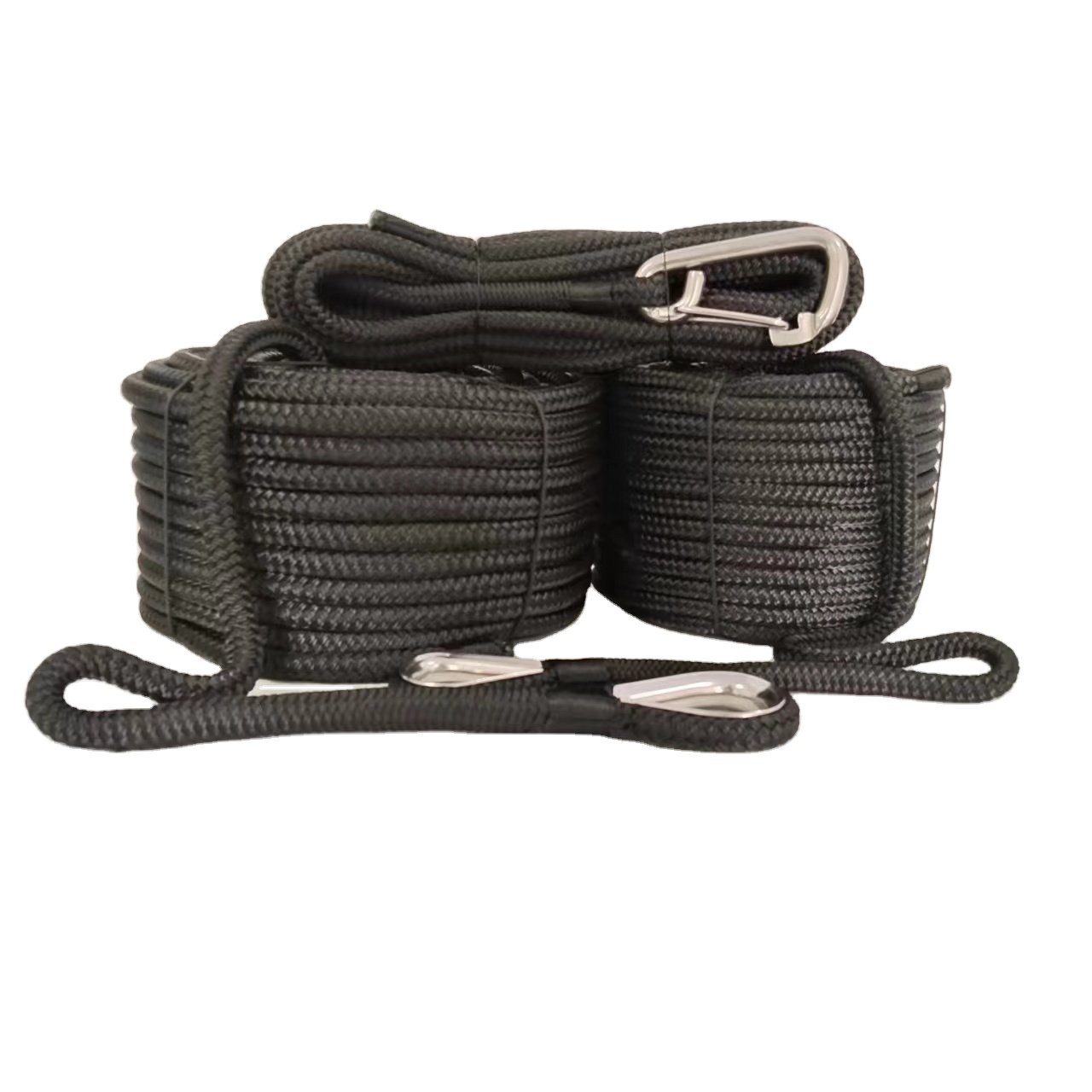 1/4 5/16 3/8 1/2 5/8 3/4 Inch Super Nylon Double Braided Rope Anchor Line With Stainless Steel Thimble Marine Yacht Boat Rope
