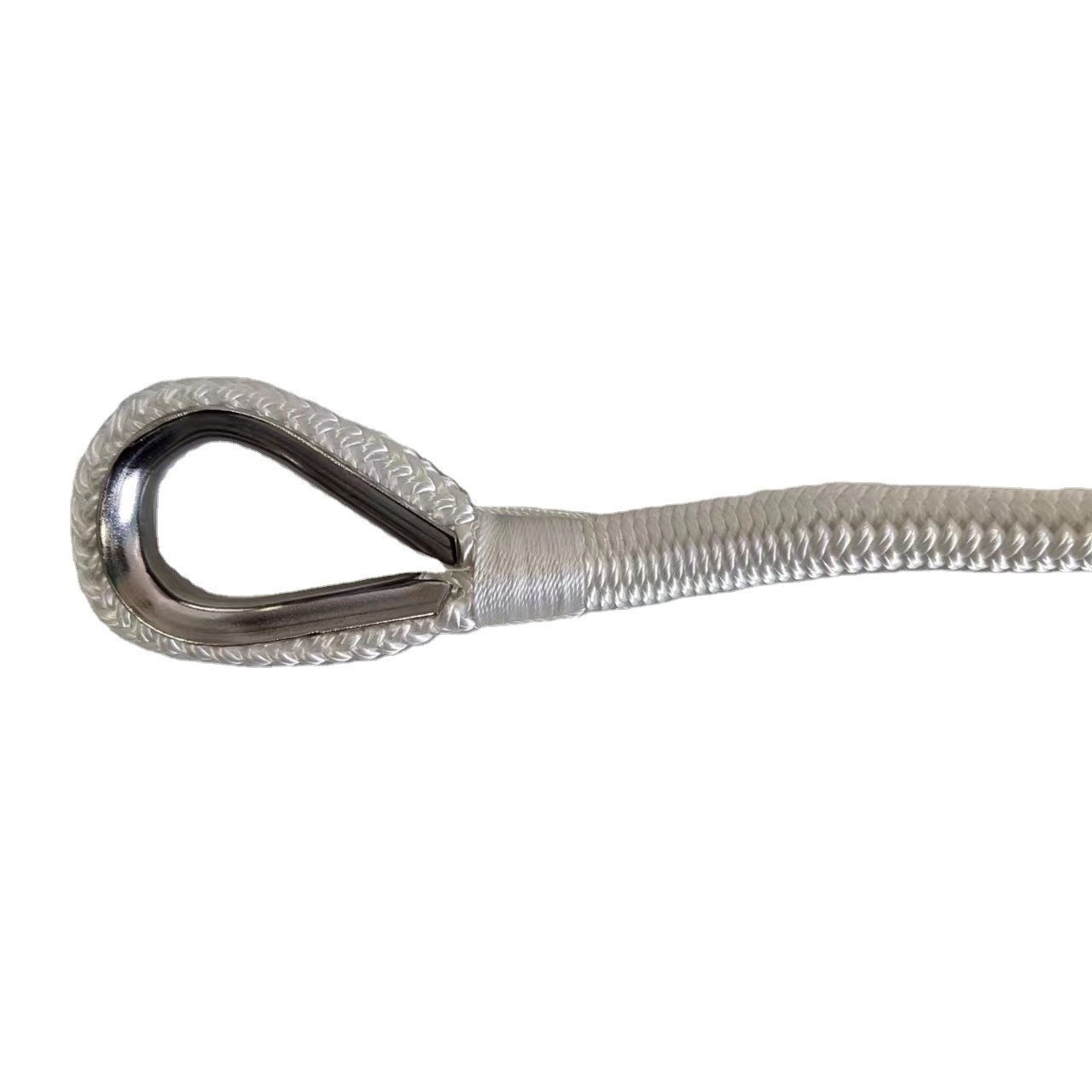 1/4 5/16 3/8 1/2 5/8 3/4 Inch Super Nylon Double Braided Rope Anchor Line With Stainless Steel Thimble Marine Yacht Boat Rope
