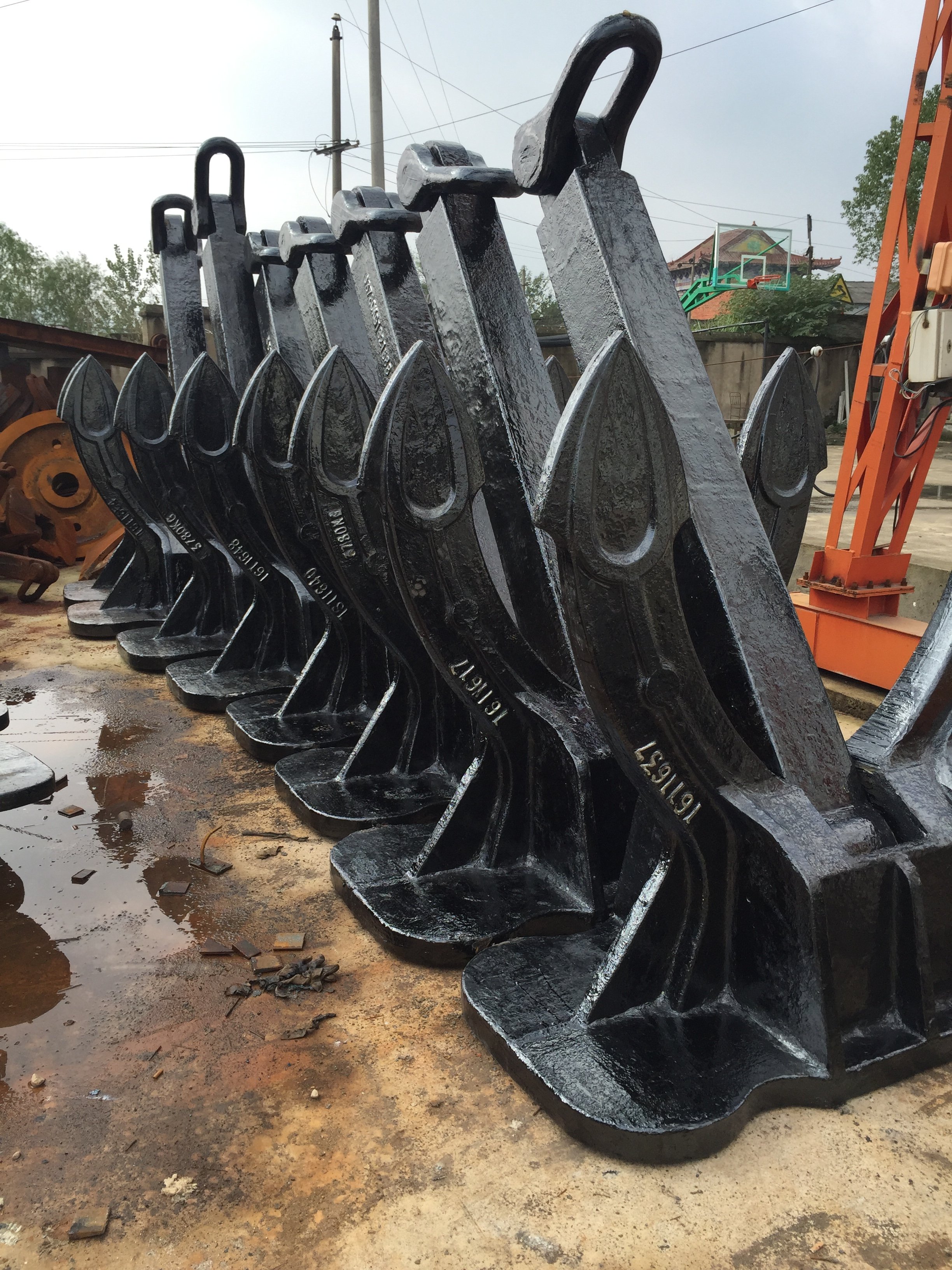 High Quality Marine JIS Type Stockless Casting Anchor for Ships and Vessels for Boats