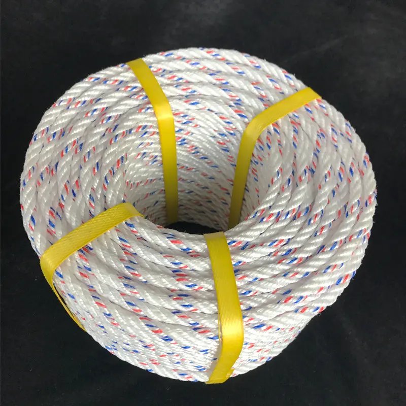 100% Polypropylene Twine 3-strand Twisted Nylon Pe Pp Rope for Agriculture Packing and Shipping