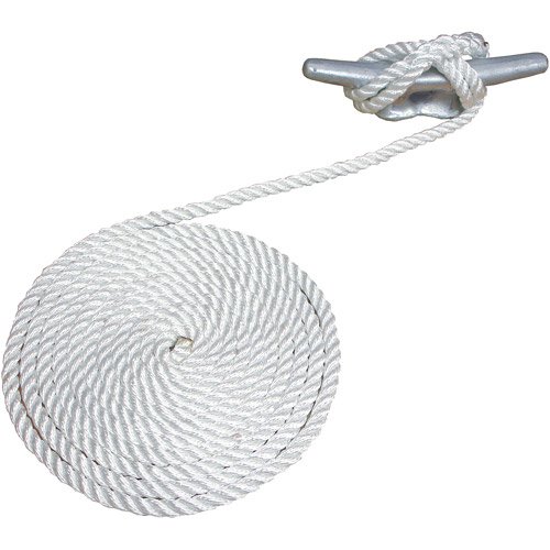 Colorful Royal Blue 5/8inch*200ft 3 Strand Nylon Twist Anchor Line Boat Mooring Rope Spliced Eyes for Marine Hinge Part Included