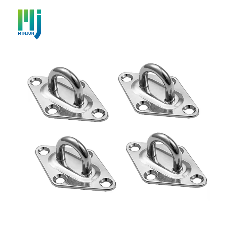 Stainless Steel Marine Boat Ceiling Wall Mount Hook Heavy Duty Anchor Diamond Pad Eye Plate