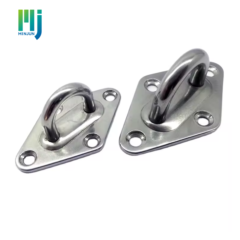 Stainless Steel Marine Boat Ceiling Wall Mount Hook Heavy Duty Anchor Diamond Pad Eye Plate