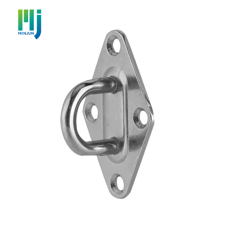 Stainless Steel Marine Boat Ceiling Wall Mount Hook Heavy Duty Anchor Diamond Pad Eye Plate