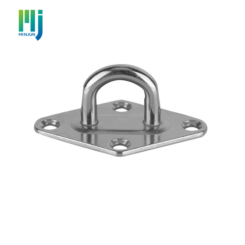 Stainless Steel Marine Boat Ceiling Wall Mount Hook Heavy Duty Anchor Diamond Pad Eye Plate