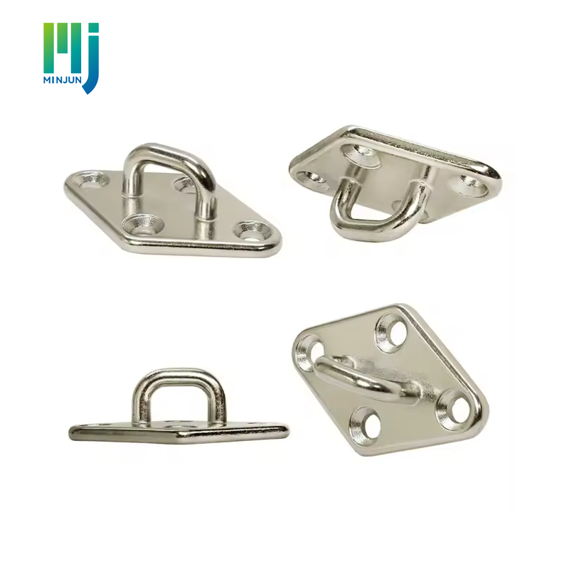 Stainless Steel Marine Boat Ceiling Wall Mount Hook Heavy Duty Anchor Diamond Pad Eye Plate