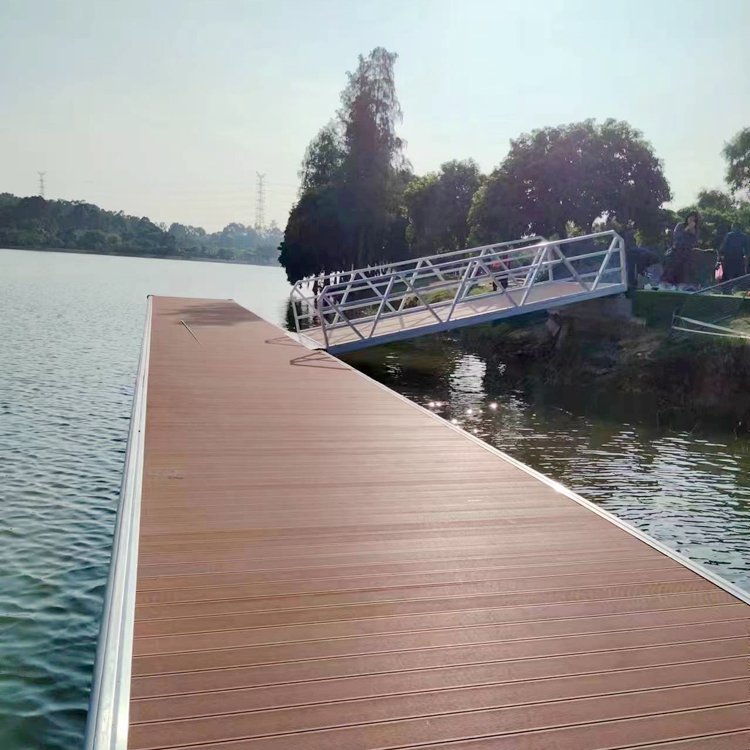 Aluminum Floating Pontoon Dock Access Bridge Gangway with Decking and Handrails