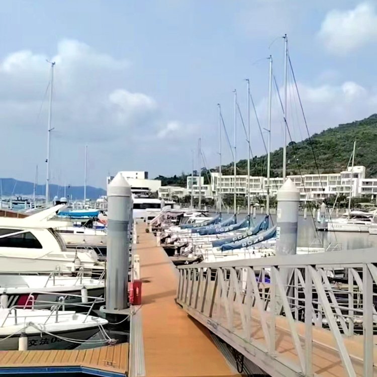 Aluminum Floating Pontoon Dock Access Bridge Gangway with Decking and Handrails