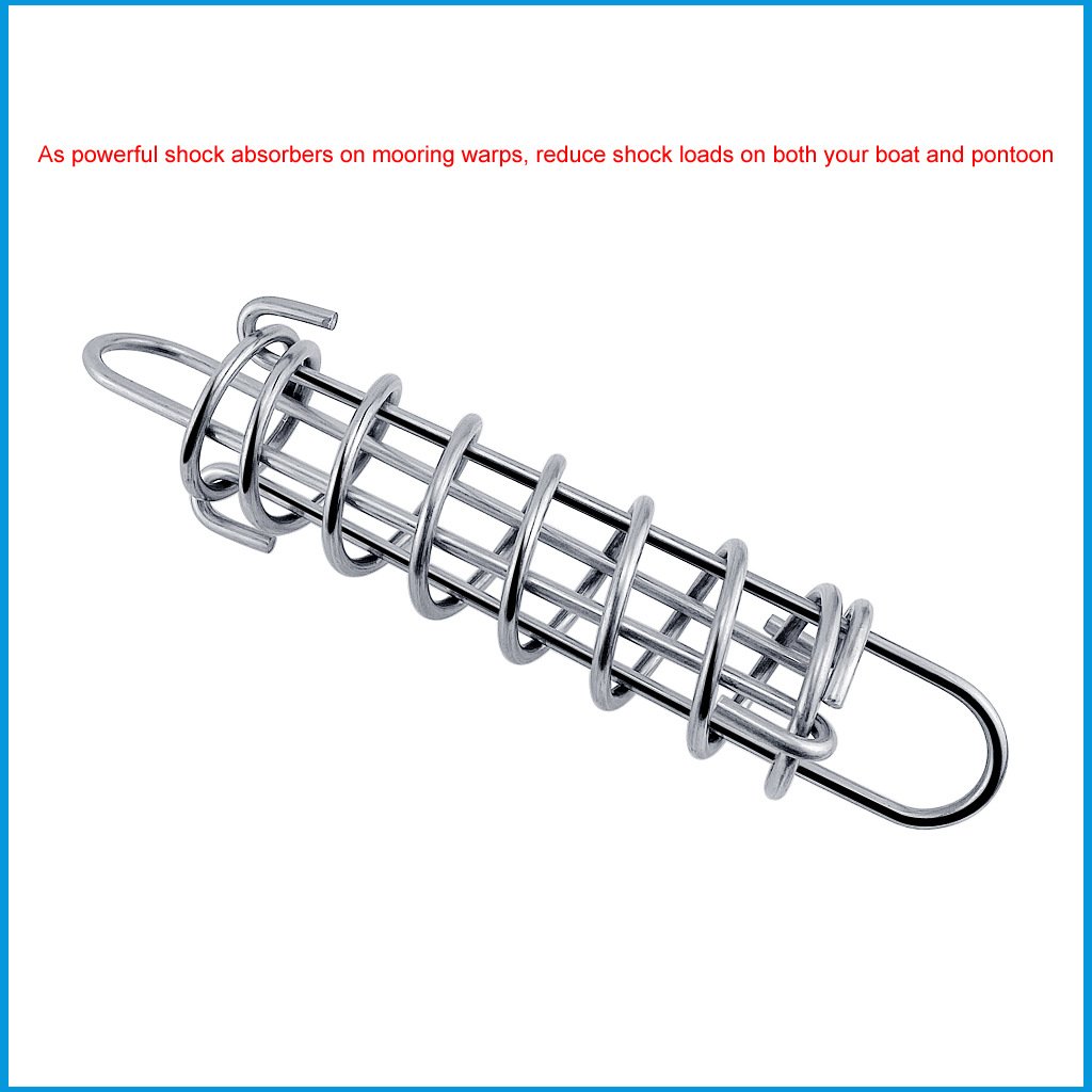 304 Stainless Steel 5mm Boat Anchor Docking Mooring Spring Cable Tension Dog Tie Damper Snubber Shock Absorbing Marine Boat